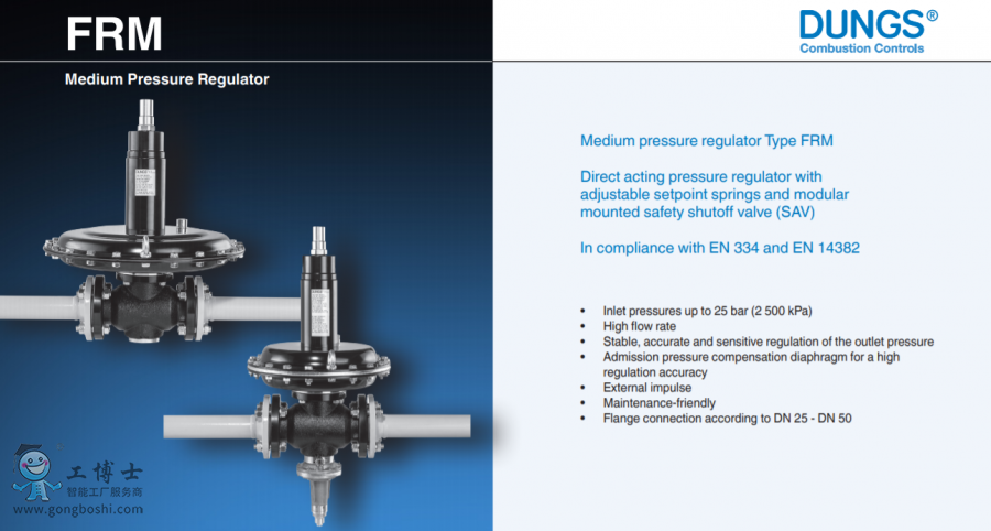 FRM {(dio)y DN 25 – DN 50 Max. Operating pressure: 10 / 25 bar Nominal diameter: DN 25 - DN 50 Approvals: EN 334, EN 14382