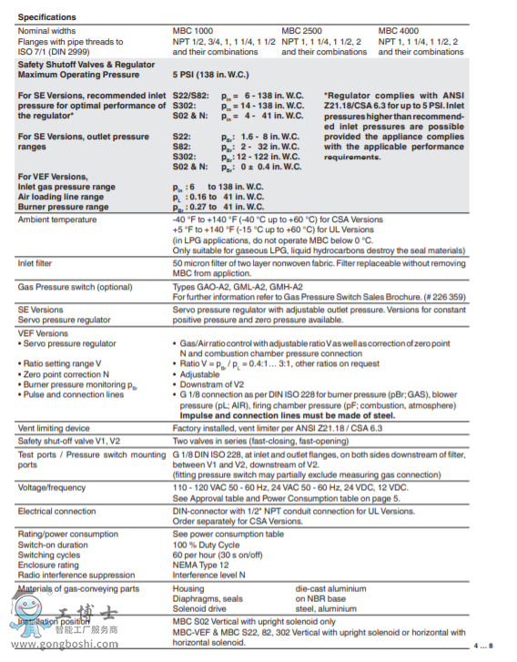 MBC-VEF...GasMultiBloc®๦ܚw(/CDN) ˹5PSI